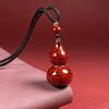 Colgante de Calabaza de Longevidad de Cinabrio de Alto Contenido Cristal Mineral en Bruto Oro Púrpura Arena Roja Imperial Año del Zodíaco Collar Colgante Venta al por Mayor
