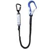 Cuerda de seguridad anticaídas para trabajos en altura Gancho doble con paquete amortiguador Cuerda de protección para electricista Aleación de acero aleación de aluminio cuerda elástica