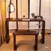 Mesa de Piano de Madeira Maciça, Mesa Ressonante Guqin, Mesa de Estudo Tradicional Chinesa, Mesa e Cadeira para Caligrafia Chinesa, Mesa para Pintura e Caligrafia, Mesa e Banco para Guzheng, Mesa de Chá