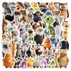 55 pegatinas de animales 3D lindos de dibujos animados para laptop, teléfono móvil, taza termo, decoración de casco, pegatinas impermeables