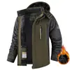 Chaqueta de Gran Tamaño para Exteriores Transfronteriza para Hombre Otoño e Invierno de Terciopelo Engrosada Ropa de Montañismo Cortavientos Impermeable Cálida Chaqueta de Algodón