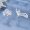 Diseño Nicho Aretes Koi Fénix Sensibles a la Luz Lindos Animales Dulces Clips para Oreja Aretes Pequeños Frescos y Exquisitos para Mujer