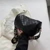 Moda Nova Primavera 2026 Bolsa Transversal Simples Tendência Estilo Coreano Design de Nicho Cor Sólida Texturizada Bolsa Almofada de Axila