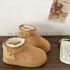 Novedad Otoño/Invierno 2026 Botines Gruesos de Moda Casual con Forro de Felpa para Estudiantes, Zapatos Cálidos para Mujer, Zapatos de Algodón, Transfronterizo