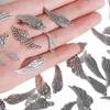 Venta caliente transfronteriza de accesorios de alas de aleación de plata antigua hechos a mano, joyería de bricolaje, pulsera, collar, hebilla de conexión, colgante al por mayor