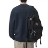 Ropa para Hombre Fengshe / Nuevo Otoño-Invierno Retro Japonés Suéter Versátil para Hombre Diseño de Retazos Manga Larga Holgada Sudadera
