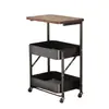 Estantería de almacenamiento con carrito pequeño móvil, mesita de noche, mesa auxiliar para sofá de sala de estar, mesa de centro, estante de almacenamiento para bocadillos