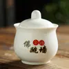 Panela de Barro Amarelo Imperial Fujian Tigela de Cerâmica para Sopa de Ninho de Pássaro e Bexiga de Peixe, Tamanho Pequeno, Atacado do Fabricante para Hotéis e Restaurantes