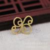 Yiwu hilo dorado color que se conserva chapado en oro horquilla DIY pieza de flor patrón de nube pequeña cuadrada estilo chino clásico material B618