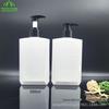 Garrafa Quadrada Plana de Alta Transparência de 300ml com Facetas Angulares, Garrafa Plana para Shampoo Masculino, Garrafa Refil para Lavagem e Cuidados Estilo Exportação Europeu e Americano