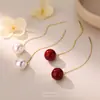Pendientes de Hilo para Oreja de Cristal Dahua Estilo Chino Nuevo de Plata Pura S999 para Mujer, Diseño de Nicho, Aretes y Joyería Simples y Versátiles