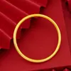 Pulseira de ouro de areia do Vietnã 5mm herança da lei antiga anel liso fosco feminino liga sólida pulseira banhada a ouro fornecimento atacado