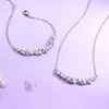 Flor de vid Diamante Morado Mismo Estilo que Zhao Yingzi Collar Sonrisa para Mujer Regalo de Nicho para Novia Cadena para Clavícula de Vacaciones