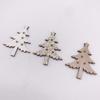 Tamaño del Árbol de Navidad de Madera Altura 4.5cm Color Blanco Polvo Color Natural de Tronco Decoración de Regalo Accesorios Navideños DIY