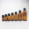 Botella de aceite esencial marrón de 5 a 100 ml, botella de aceite esencial de vidrio antirrobo, subbotella de aceite esencial de 10 ml en stock
