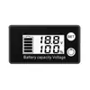 Voltímetro LCD 8-100V Detección de Potencia de Batería de Coche Pantalla Digital Pantalla de Capacidad de Batería de Litio Batería de Plomo-Ácido