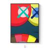 Pintura Decorativa Moderna Master Kaws Pitufos Dibujo Animado Abstracto Simple Moda Nórdica Habitación Infantil Pared Sala de Estar Pintura Colgante