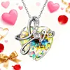 Collar Cruzado de Cristal con Forma de Corazón Estilo Nuevo, Lujo Ligero Moda Joyería Colgante de Clavícula Amor Regalo de San Valentín