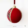 Enfeite de bola de Natal de 8 cm mais vendido da Amazon, decoração de árvore de Natal, bola de espuma xadrez de tecido embrulhada para o Natal