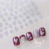 Pegatinas adhesivas para decoración de uñas Aha Nail Art, con purpurina plateada, mariposa, cuatro hombres, estrella, amor, calcomanía decorativa para uñas, joyería para uñas.