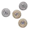 Botones Redondos Dorados Tachonados con Diamantes, Más Vendidos Transfronterizos para Suéteres, Abrigos, Zapatos y Sombreros, Botones Decorativos Cosidos a Mano, Bricolaje, en Stock