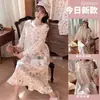 Dongdaemun Verão Novo Estilo Japonês Menina Suave Camisola Menina Fofa Estilo ins Floral Fino Roupa de Casa Camisola Tendência