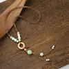 Invierno Nuevo Venta Directa de Fábrica Diseño de Nicho Cerámico Collar de Gama Alta Nuevo Estilo Chino Cadena de Suéter de Cerámica Accesorios para Mujer