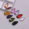 Gema Suelta de Granate Rubí Cabujón Forma de Lágrima Extendido, Anillo de Zirconia Forma de Pera Color Vino Tinto, Piedra para Arete, Colgante y Accesorio
