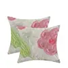 Bestseller transfronterizo en Amazon: Funda de almohada con estampado floral 3D para sofá y hogar, funda de cojín impresa digitalmente