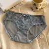 Panty Francés de Encaje Hueco Estilo Puro y Deseo para Mujer con Refuerzo de Algodón Alta Elasticidad Cintura Media Cómodo Transpirable Sexy Chica Triángulo