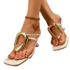Chanclas Transfronterizas Europeas y Americanas para Mujer para Uso en Exteriores, Zapatos de Tacón Alto de Talla Grande de Comercio Exterior, Moda para Mujer al por Mayor Talla Grande