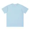 Camiseta Tubular de Algodão Puro Pesado de Verão com Logo Estampado Jiangfu 250g Manga Curta Gola Redonda Solta Estilo Japonês Camiseta de Cultura de Grupo