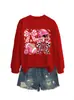Amazon eBay Estación Independiente Moda Casual Versátil para Mujer Animadora Cuadros Lazo Sudadera Deportiva Comercio Exterior