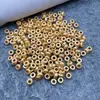 Contas Espaçadoras Banhadas a Ouro 18K Contas Soltas Acessórios de Joalheria DIY Pulseira de Cristal Colar Contas Planas Brilhantes Acessórios de Vestuário