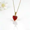 Collar Colgante Corazón Chapado en Cobre 18K con Circonita para Mujer, Cadena O con Diseño Único en Forma de Corazón, Al por Mayor en Stock
