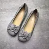 Populares Bonitos Modernos Suela Blanda Zapatos de Mujer 2026 Otoño Planos Cómodos Poco Profundos de Cuero Populares Mariposa Mamá Zapatos de Mujer