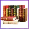 Wg6Q Livro Falso Europeu Pequenos Enfeites Modelo Retrô Decorações Livro em Inglês Adereços para Fotos