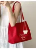 2025 Nueva Moda de Verano Bolsa de Lona Estilo Coreano Ins Tote Bolsa Casual Bolso Tote de Hombro de Gran Capacidad