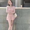 Traje Deportivo Estilo Pure Lust para Mujer Verano Nuevo Ajuste Delgado con Capucha de Seda de Hielo Protección Solar Top de Cintura Alta Shorts Casuales Conjunto de Dos Piezas