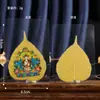 Folhas Naturais de Bodhi, Zhakiram, Farmacêutico, Thangka da Tara Verde, Pintura Thangka do Deus da Riqueza Amarelo, Arte de Parede, Molduras para Fotos no Atacado
