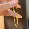 Pulseira Filigrana Estilo Gourd de Luxo Leve para Mulheres, Estilo Chinês, Design Exquisito com Inlays de Zircônia, Joia de Mão da Moda em Formato de Gourd