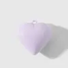 Moda Versátil Simples Dopamina Acrílico Coração 3D Furo para Pendurar Pingente Acessórios para Joias DIY Pingente Decorativo