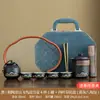 Juego de Té Cerámico Rústico para Viaje Estilo Chino, Sencillo y Portátil para Uso en Casa y al Aire Libre, Regalo Personalizable para Preparar Té