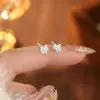 Aretes Originales de Plata de Ley S999 Gatito Pececito Lindos Soñadores Exquisitos Personalidad de Nicho Cuidado del Agujero de la Oreja Aretes Dropshipping