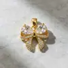 Accesorio de collar con lazo transfronterizo de cobre con microincrustaciones de circonita para mujer, lujo ligero, versátil, moderno, de nicho, accesorio que no se decolora