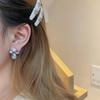 Aretes de Cristal Cuadrado de Moda de Alta Gama para Combinar con Todo Aretes Colgantes Geométricos Redondos Simples Aretes Flash Distintivos