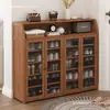 Zapatero para Entrada de Casa Simple Dormitorio Multicapa a Prueba de Polvo con Puerta Zapatero Organizador de Almacenamiento Gabinete de Pasillo