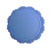 Almofada de Silicone Renda Estilo Europeu Retro Embossada Leve Luxo Isolamento Térmico Espessada Redonda Silicone Para Panela Disponível em Tamanho Grande, Médio e Pequeno
