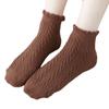 Calcetines tobilleros de algodón transpirables y finos con efecto leche marrón para mujer, de verano y otoño, al por mayor
