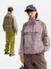 Chaqueta Impermeable para Exteriores Black Fleet para Senderismo y Montañismo para Hombres y Mujeres, Corte Holgado, Diseño Color-Block con Tiras Reflectantes